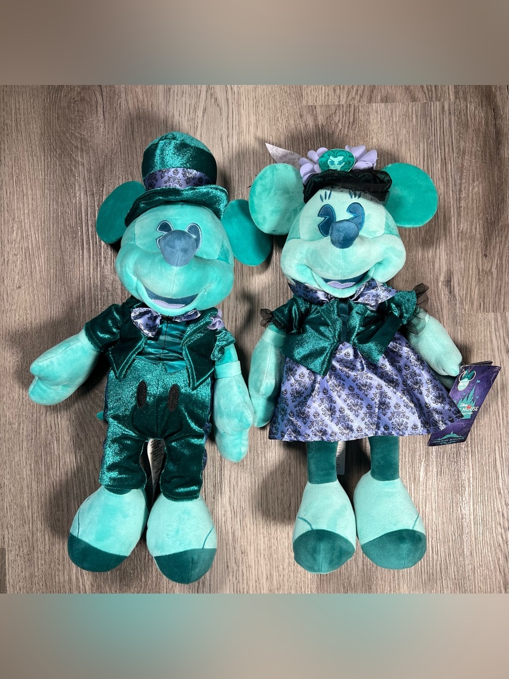 Disney Mickey Minnie Mouse The Main Attraction Haunted Mansion Plush Set 10/12